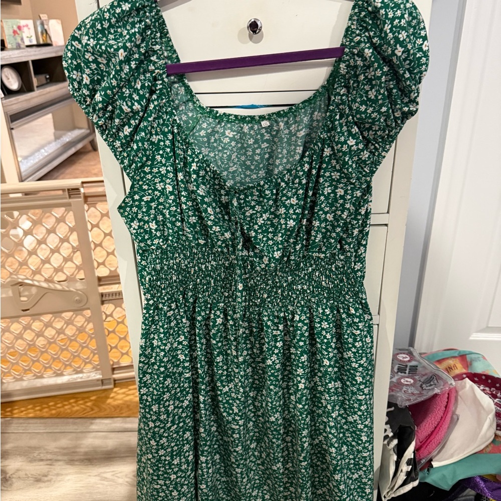 Green Floral Dress